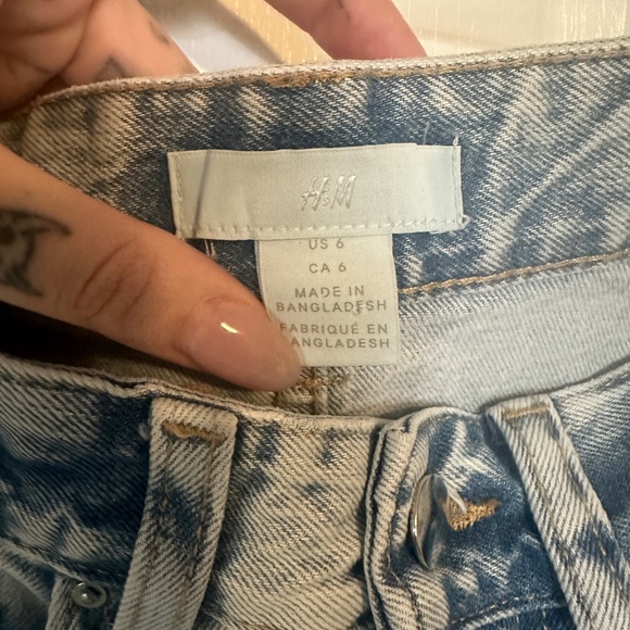 Acid-wash mini denim pencil skirt H&M - Picture 3 of 4